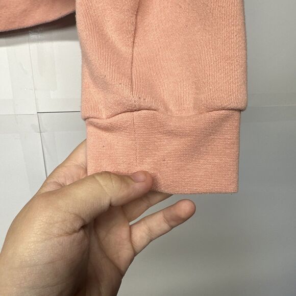 Forever 21 Light Pink Zipped Up Cropped Sweatshirt Size Large - Picture 7 of 9